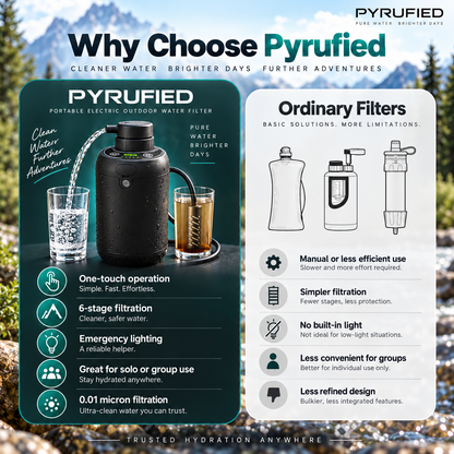 PYRUFIED Portable Electric Water Filter